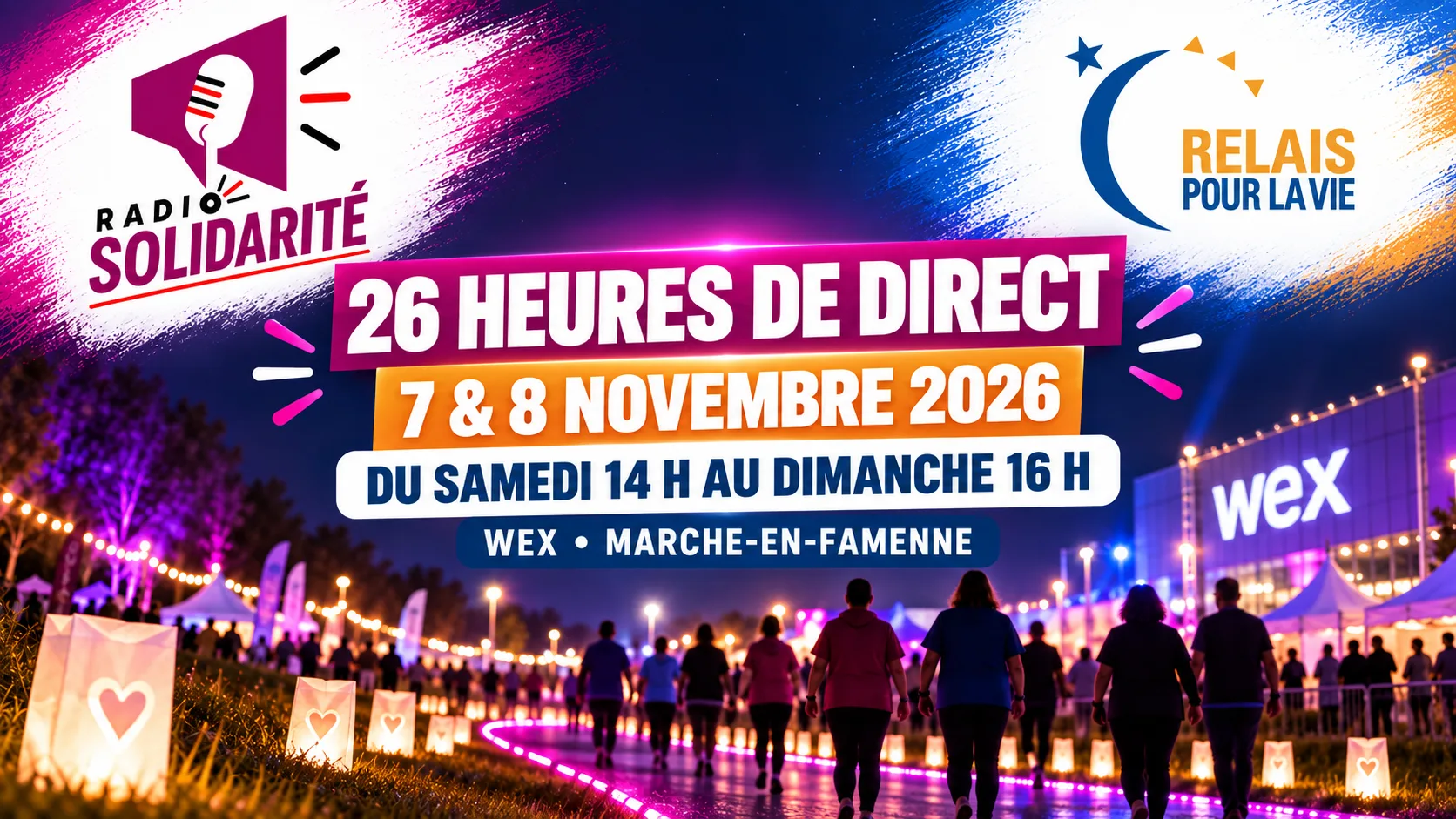 Radio Solidarité au Relais pour la Vie : 26 heures de direct depuis le WEX